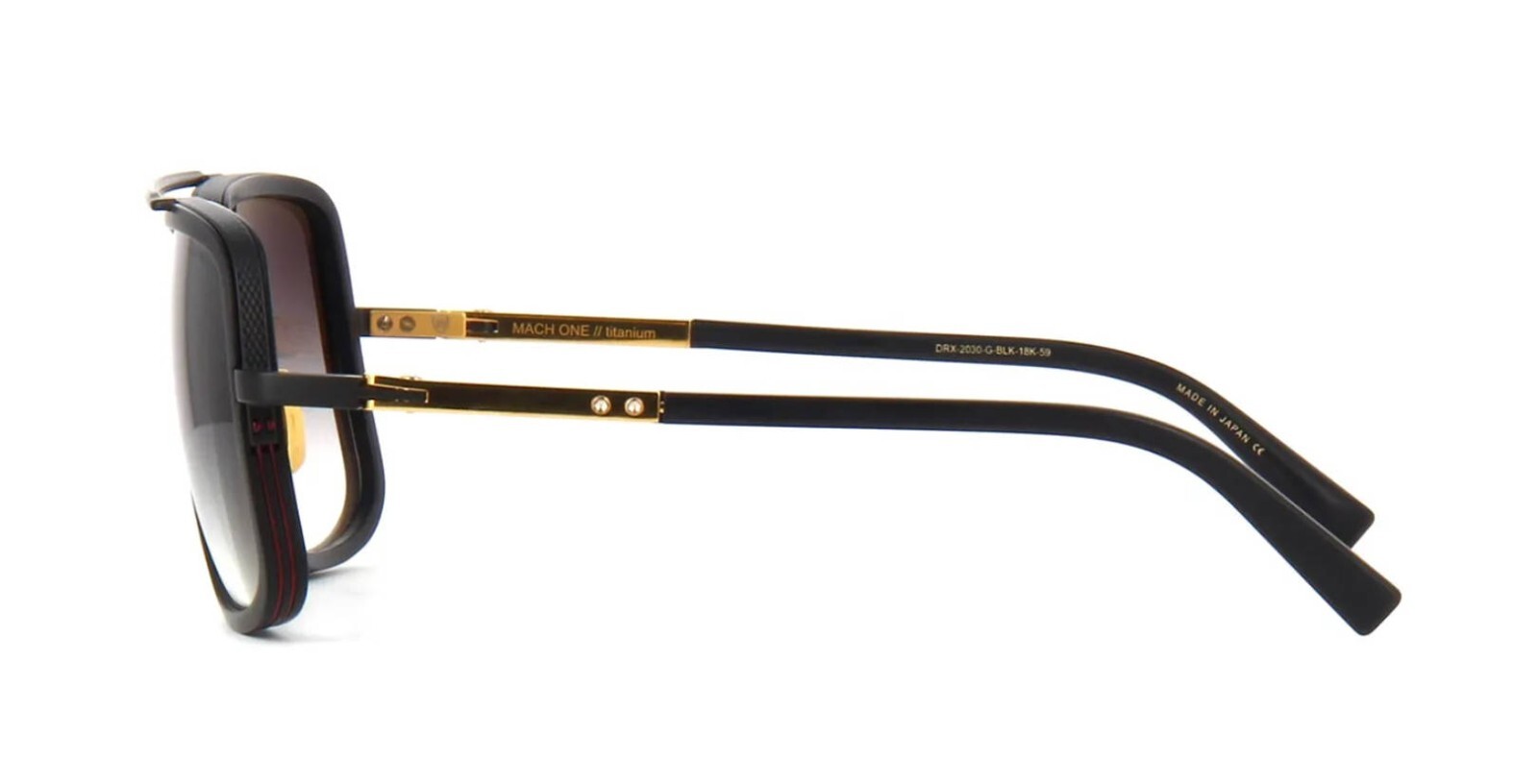 Pre-owned Dita Mach-one Matte Black 18k Gold/grey Shaded (g-blk-18k) Sunglasses