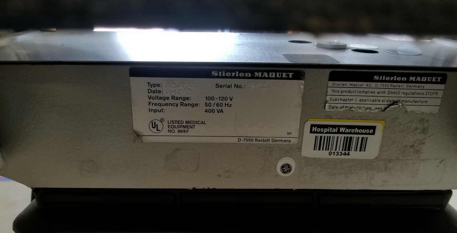 Stierlen - Maquet 1130.02 Modular O.R. Surgical Table with Hand Control