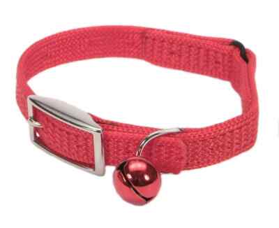 Coastal Pet Sassy Snagproof Nylon Safety Cat Collar Red, 3/8 X 8 in