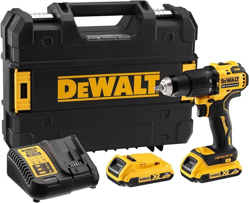Dewalt 18v Akku-Schlagbohrschrauber 2x Akku 2.0ah & LadegerÃ¤T Dcd709d2t Neu