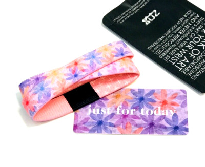 ZOX **JUST FOR TODAY** Silver Double Single MED MYS Wristband w/Card