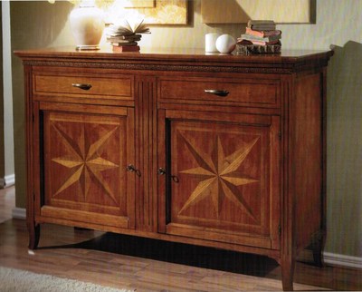 CREDENZA   IN LEGNO CLASSICA INTARSIATA A  SOGGIORNO   PRONTA CONSEGNA