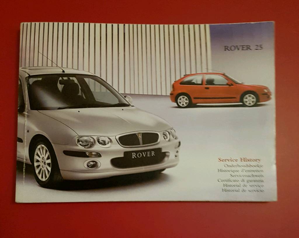 Rover 25 Service History Owners Handbook