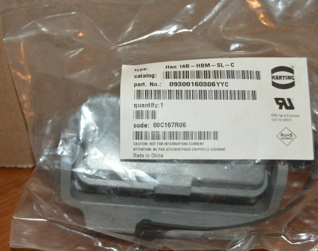 Harting Han 16B-HBM-SL-C Connector Cover - New