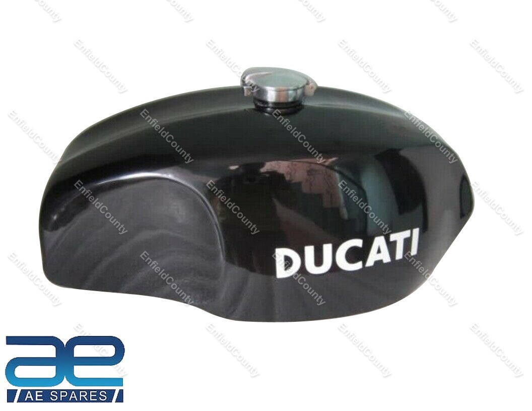 For Ducati 750 GT 1972 Black Painted Steel Fuel Petrol Tank With Monza Cap  