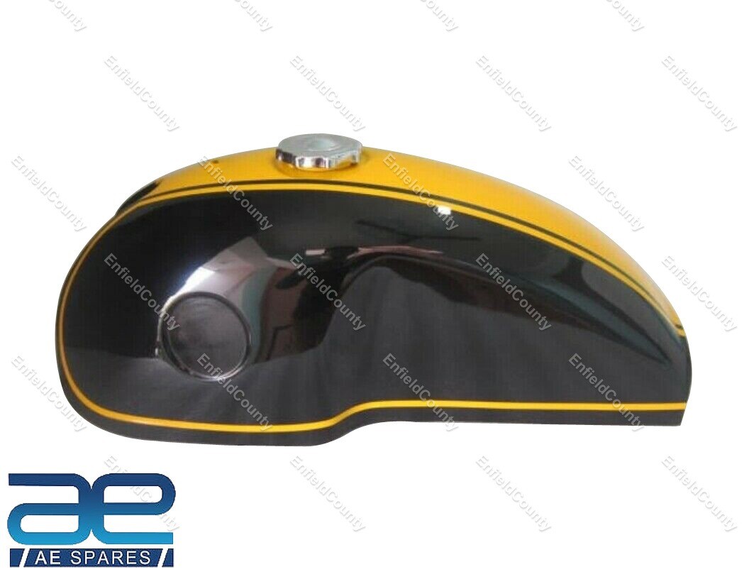 For Benelli Mojave Bike Black and Yellow Painted Gas Fuel Petrol Tank With Cap