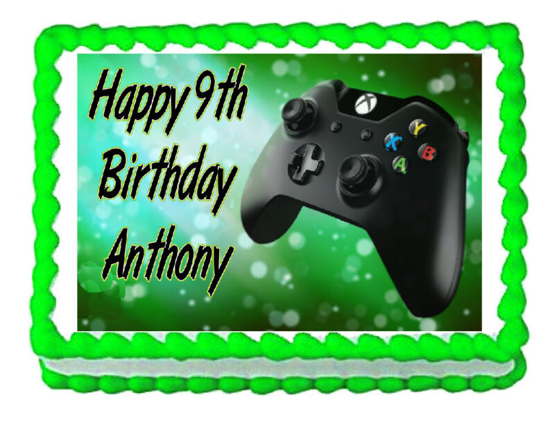 Xbox Gaming remote controller party edible cake topper frosting sheet