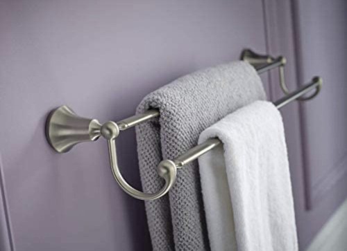 MOEN Wynford 24 in. Double Towel Bar YB5222BN, Brushed Nickel