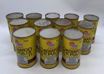 VINTAGE CASE OF 12  SOLDER SEAL GUNK LIQUID RADIATOR REPAIR FULL CAN! NOS!