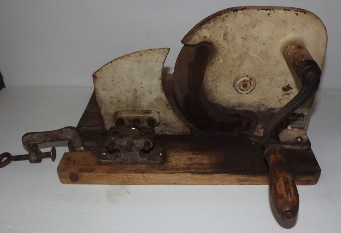 Antique Vintage General Slicing Co.  Meat Slicer Machine Restoration Prop Repair