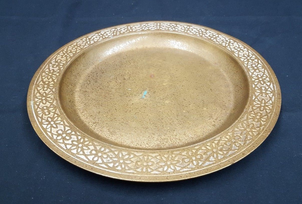 Tiffany Studios New York Bronze Dore Decorative Plate