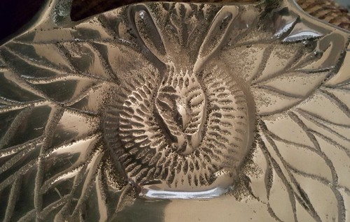 Vintage Aluminum Bunny Rabbit Handles Serving Tray Platter Easter