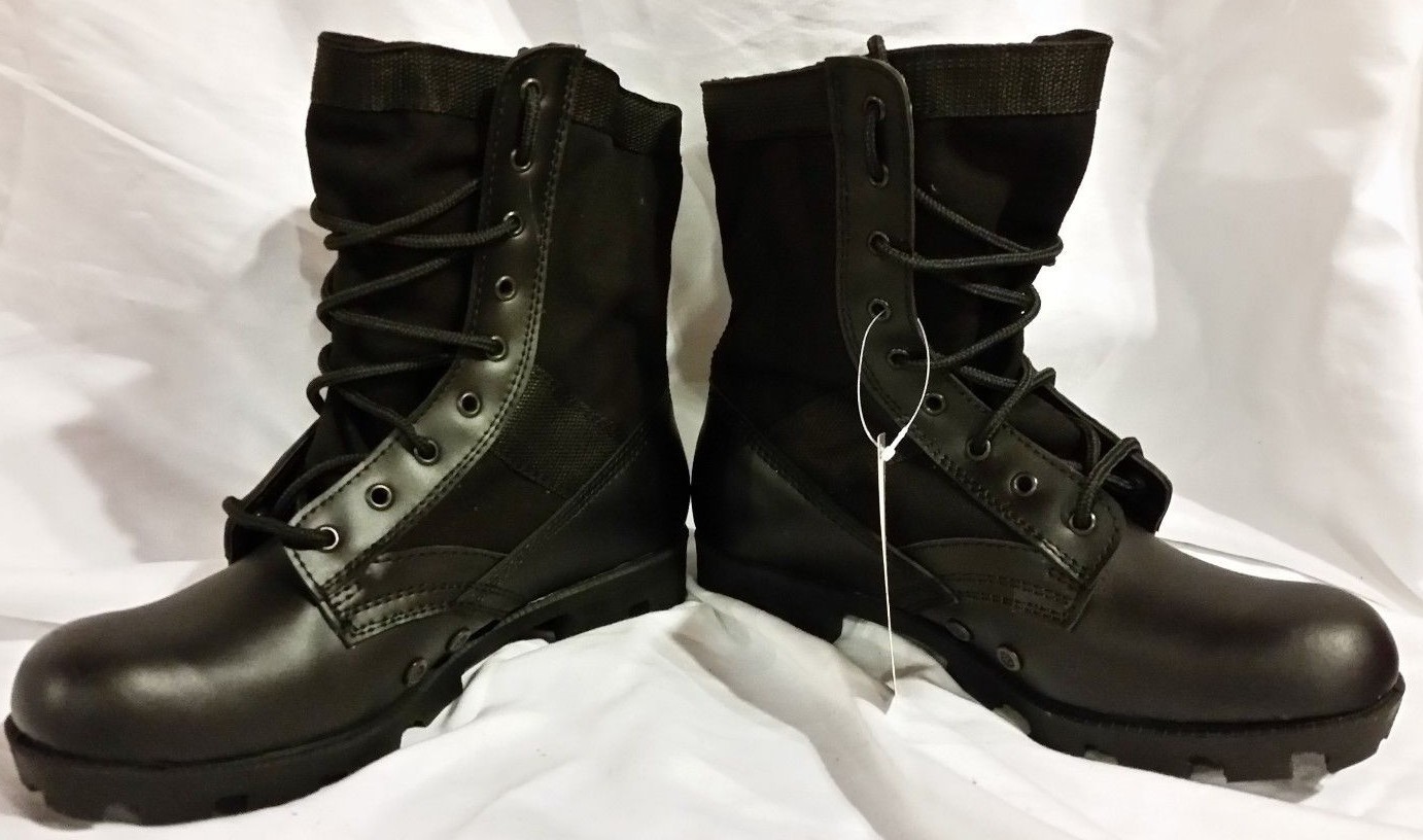MIL-SPEC MILITARY JUNGLE COMBAT BOOTS BLACK HOT WEATHER