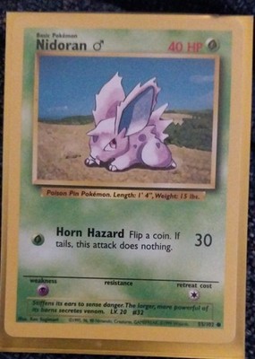 Nidoran M 055/102 Base Set Regular