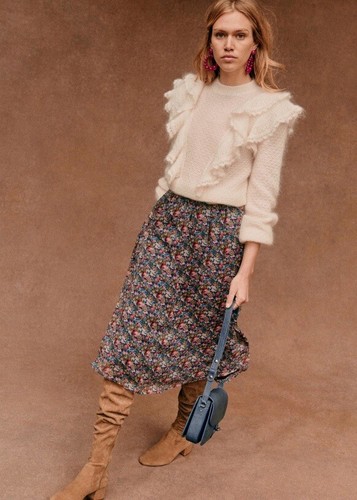 最終価格！タグ付き新品　SEZANE AMANDA SKIRT 34 SEZANE JUPE CAMILA MINI MULTICOLORED FLOWERS SKIRT SIZE 34