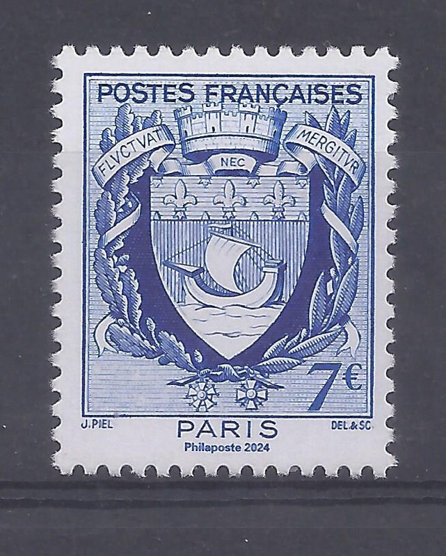 Blason De Paris Issu Affiche Salon Philex 2024 - Neuf Sans Charniere