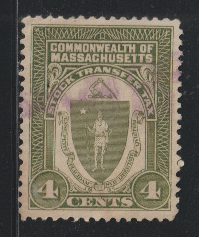 USA Massachusetts Seldom Seen Stamp     buscol 111
