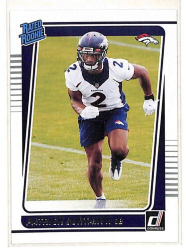 2021 Donruss #330 Patrick Surtain Rated Rookie RC card Broncos. rookie card picture