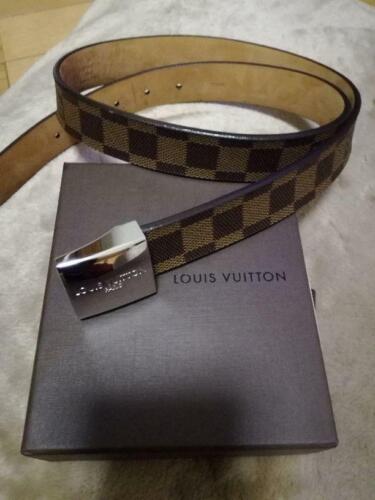 100％ Authentic Louis Vuitton Damier Ebene Brown Belt 90/36 B