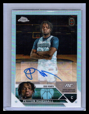 2024 Topps Chrome Overtime Elite Peyton Marshall #A-PMA Autograph RC