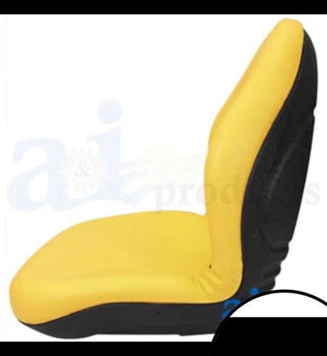 Universal High Back Seat, Bobcat, JD, NH, UTV, Tractor, Skidsteer, Yellow Vinyl
