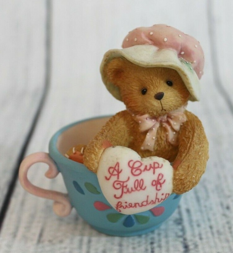 Cherished Teddies Madeline A Cup Full Of Friendship  #135593 Vtg 1994 Figurine