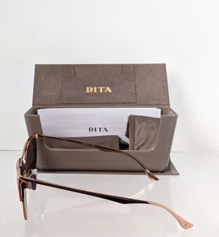 Pre-owned Dita Authentic  Sunglasses Revoir Dts 509-59-02 Rose Gold Frame In Brown