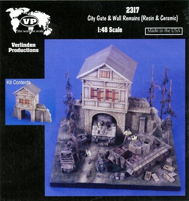 Verlinden 1:48 City Gate Wall Remains Resin Plaster Diorama Accessory 2317