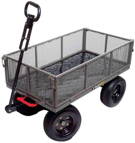 Utility Dump Cart Garden Lawn Yard Wagon Heavy Duty Multi-Use Steel 1,200 lb.
