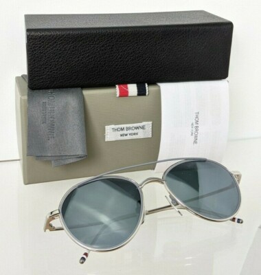 Pre-owned Dita Brand Authentic Thom Browne Sunglasses Tbs 109-b-t Silver Grey Tb109 Frame In Blue