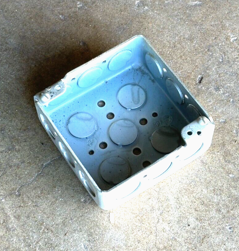 6-PK 4"x1.5" SQUARE ELECTRICAL BOX Galvanized Steel =RACO 190 52151-1/2 4S-1/2
