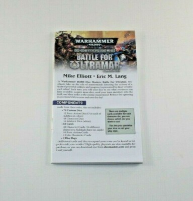 Dice Masters Warhammer 40K Ultramar Campaign Box Rulebook Rules Instruction Book