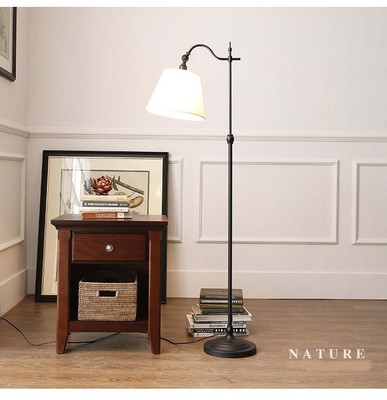 European Retro Simple 1Light IronLinen Diameter 30CM Height 172CM Floor Lamp 