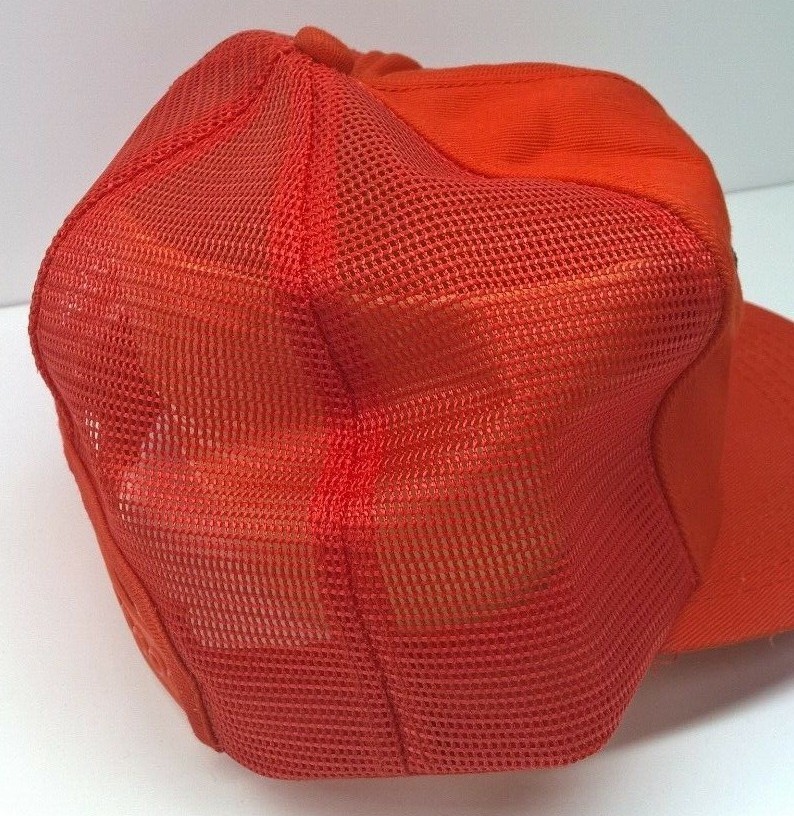 Vintage Golden Sun Feeds Hat Cap Orange Mesh Snapback K brand Made in USA
