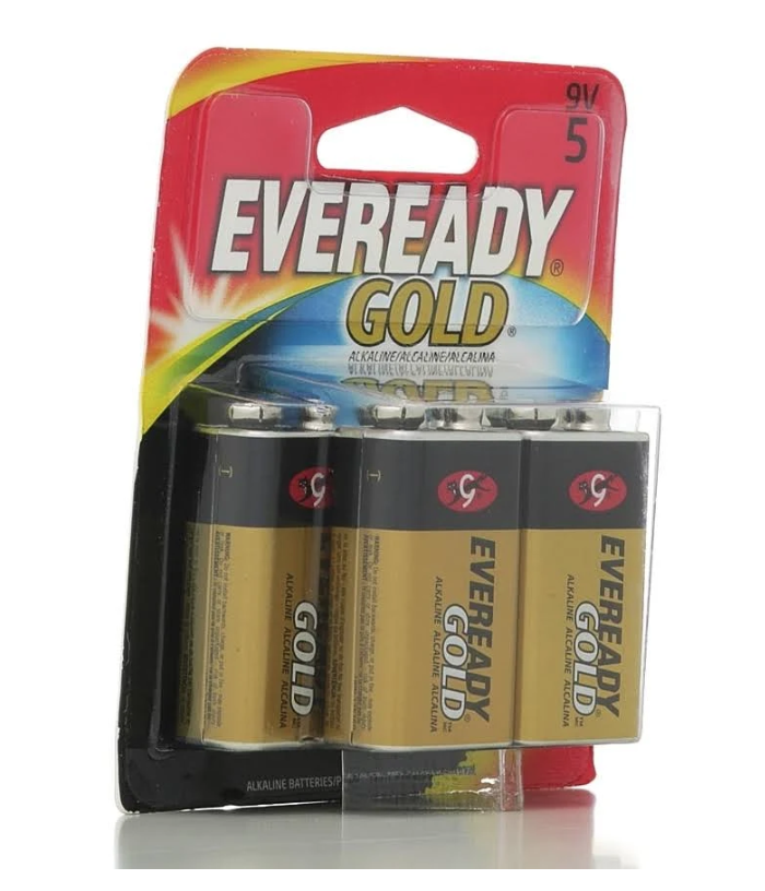 Eveready 9V Gold Alkaline Battery 5 pack EXP 12/2019