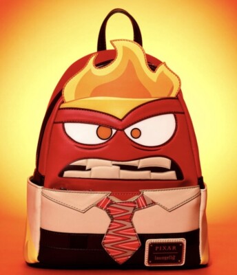 Loungefly Disney Inside Out Exclusive Anger Cosplay Glow GITD Mini Backpack NWT