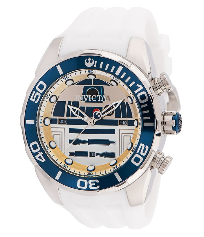 Invicta Star Wars R2-D2 Men's 50mm Limited Edition White Chronograph Watch 35084