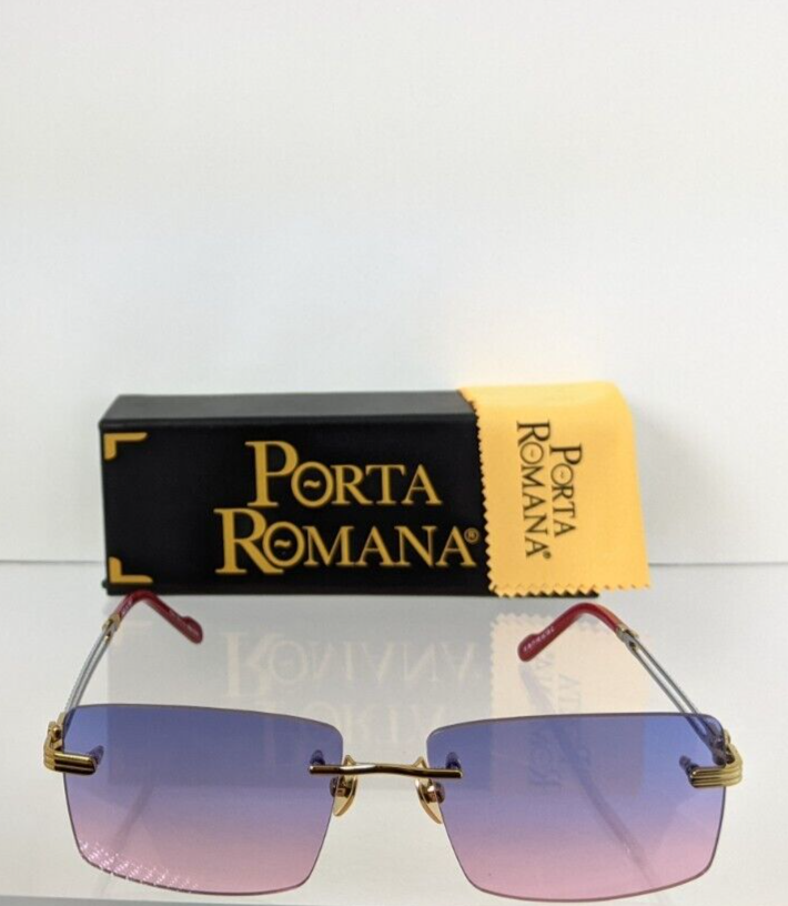 Pre-owned Porta Romana Authentic  1010 Sunglasses Col. 100 1010 Vintage Frame In Blue/pink Two Toned