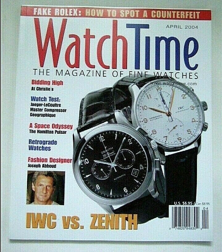 April 2004 Watch Time magazine of Fine Watches, JaegerLeCoultre IWC vs