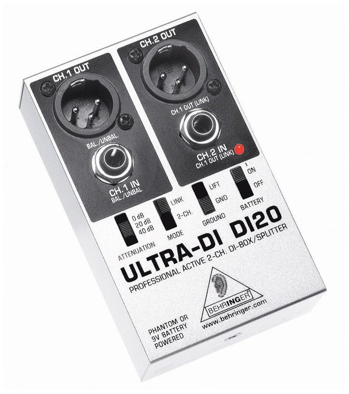 Behringer Ultra Di Di Di Box Sound Pa Direct Injection Audio 2ch Splitter Ebay