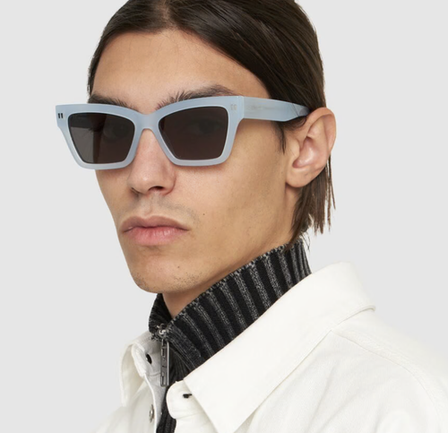 Pre-owned Off-white Oeri110s24pla0014007 Cincinnati Light Sunglasses In Ivory