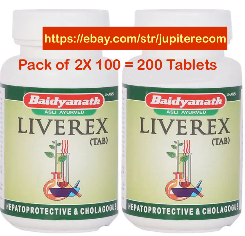 Baidyanath Jhansi Liverex 2X 100 = 200 Liver Health Care Tablets