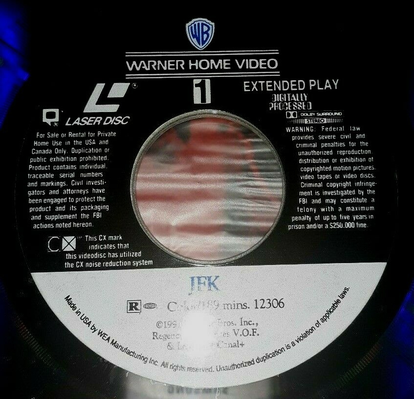 JFK 2-Laserdisc LD WIDESCREEN FORMAT mint- oliver stone