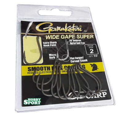 AMI GAMAKATSU G CARP WIDE GAPE SUPER SIZE 2 PER BOILIES AMO CARPFISHING