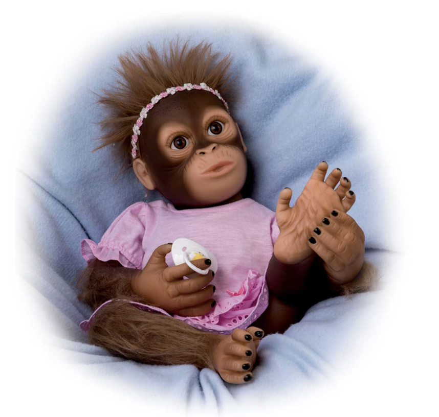ASHTON DRAKE SO REAL MONKEY DOLL COOING CORA SILICONE BABY DOLL eBay