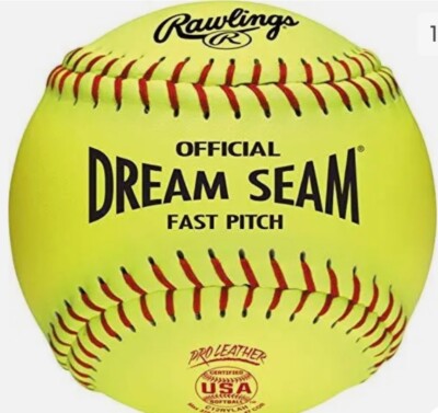 Rawlings | Official DREAM SEAM Fastpitch Softballs | 12'' USA NFHS | C12RYLAH