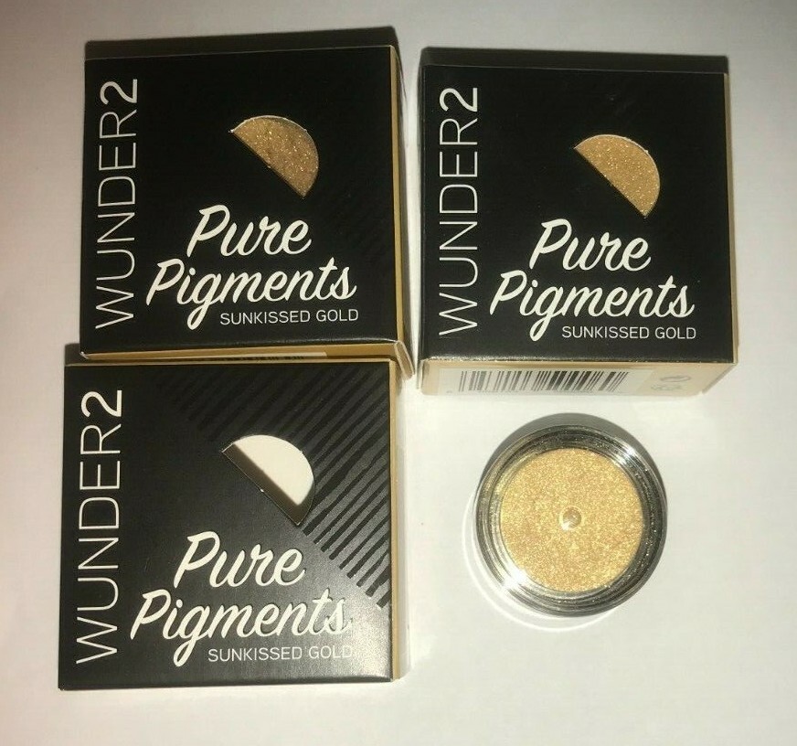 LOT OF 4 WUNDER 2 PURE PIGMENTS SUNKISSED GOLD 0.04oz EACH