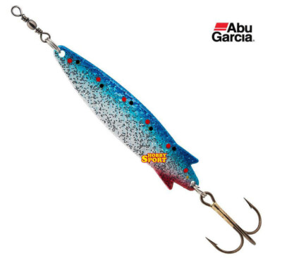 TOBY ABU GARCIA 28 GR COLORE BLUE GLITTER ONDULANTE SPOON MARE LAGO 1546312