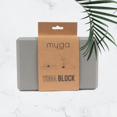 Myga Yoga Block aus Schaumstoff Grau
