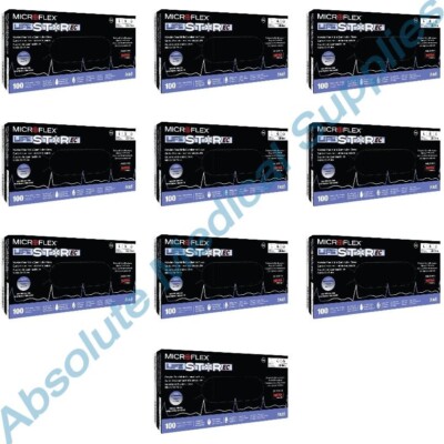*1,000-Gloves* MicroFlex LIFESTAR EC PF Dual Layer Extended Cuff LSE-104-L
